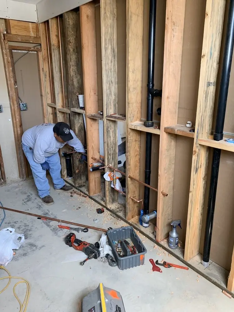 Commercial rough-in plumbing for Water Heater Replacement in Stoughton
